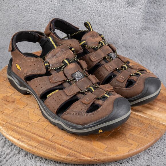 Keen Rialto II H2 Brown Hiking Camping Water Shoes Sandals Men 12 *MADE IN USA!* - Picture 1 of 10